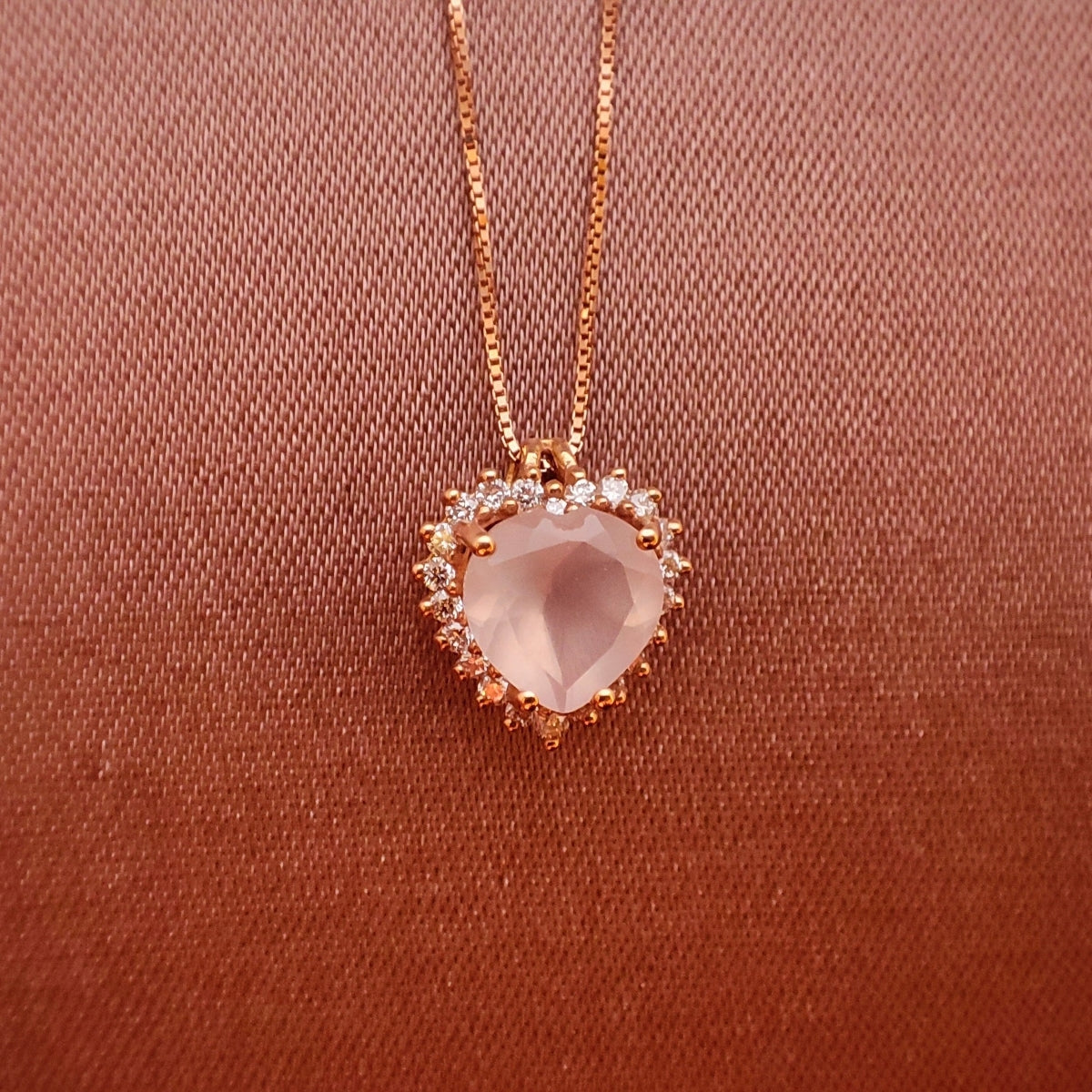 Collana donna SALVINI Sorrento in Oro rosa e Diamanti, Quarzo rosa