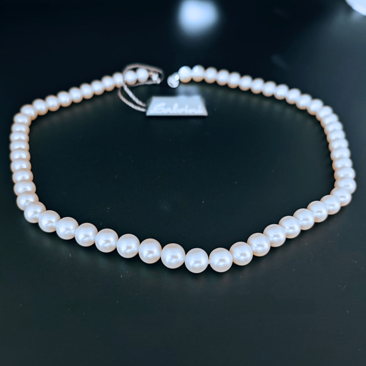 Girocollo Donna SALVINI Java in Oro Bianco e Perle 7-7.5 mm