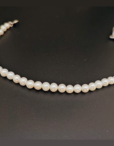 Bracciale Donna SALVINI Masa Perle 4,5 mm e Oro Bianco 18kt con Diamante