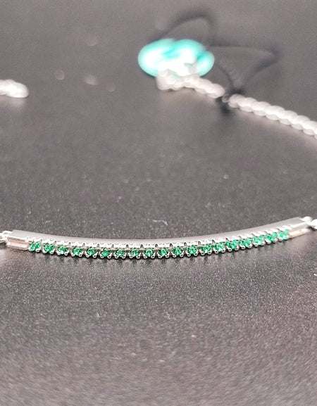 Bracciale PADDLE Backspin DonnaOro in Oro bianco 18kt con Smeraldi