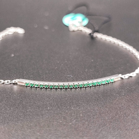 Bracciale PADDLE Backspin DonnaOro in Oro bianco 18kt con Smeraldi