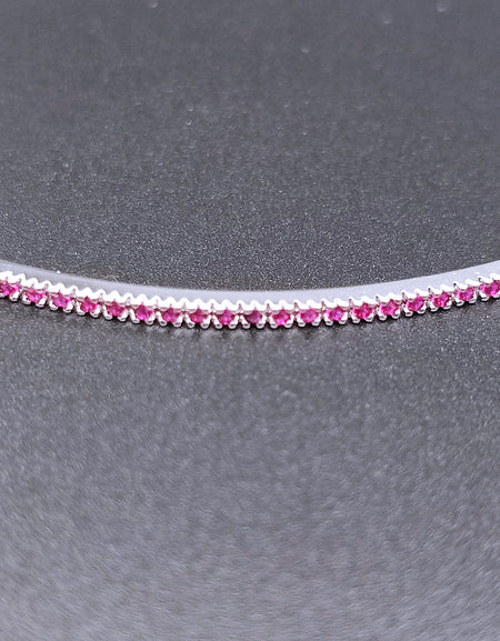 Bracciale PADDLE Backspin DonnaOro in Oro bianco 18kt con Rubini