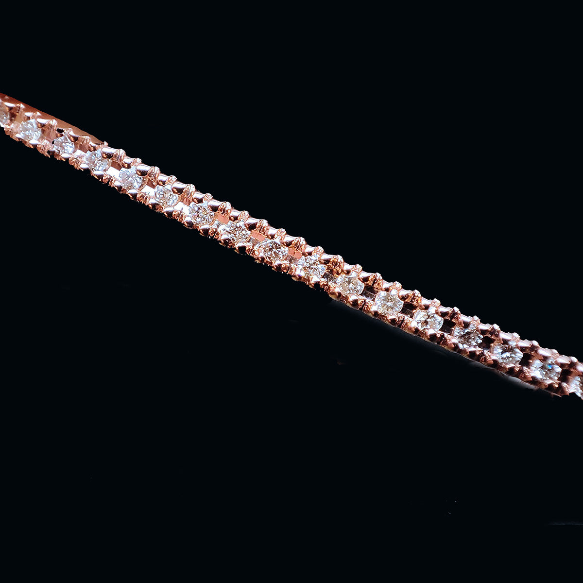Bracciale PADDLE Backspin DonnaOro in Oro rosa 18kt con Diamanti