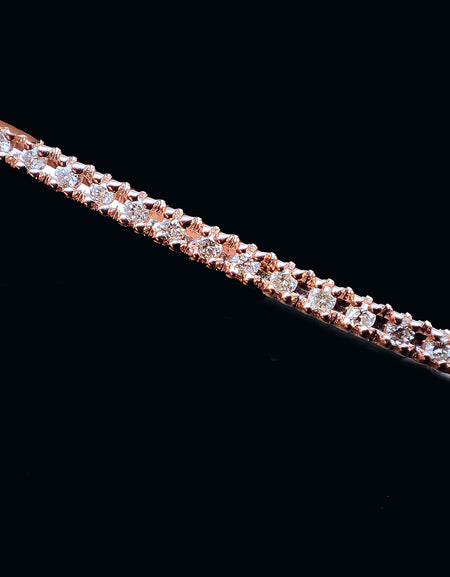 Bracciale PADDLE Backspin DonnaOro in Oro rosa 18kt con Diamanti