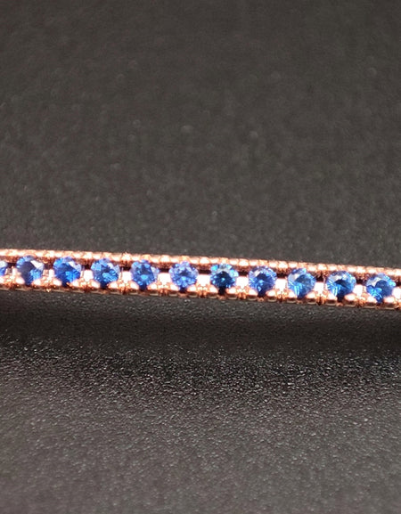 Bracciale PADDLE Backspin DonnaOro in Oro Rosa 18kt con Zaffiri