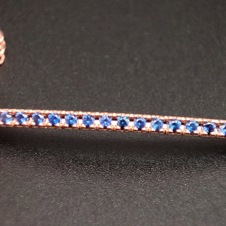 Bracciale PADDLE Backspin DonnaOro in Oro Rosa 18kt con Zaffiri