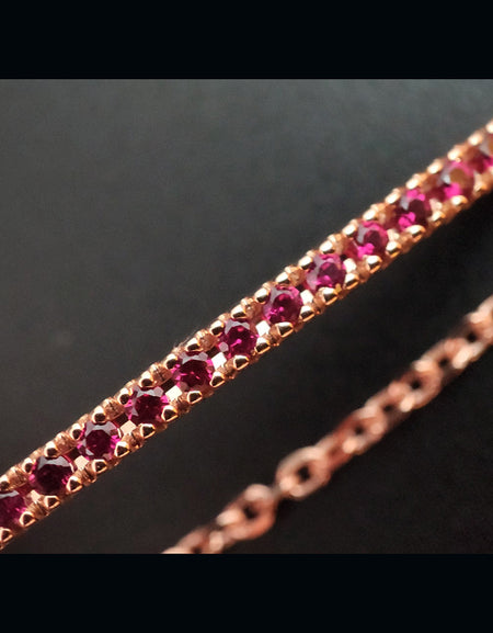 Bracciale PADDLE Backspin DonnaOro in Oro rosa 18kt con Rubini