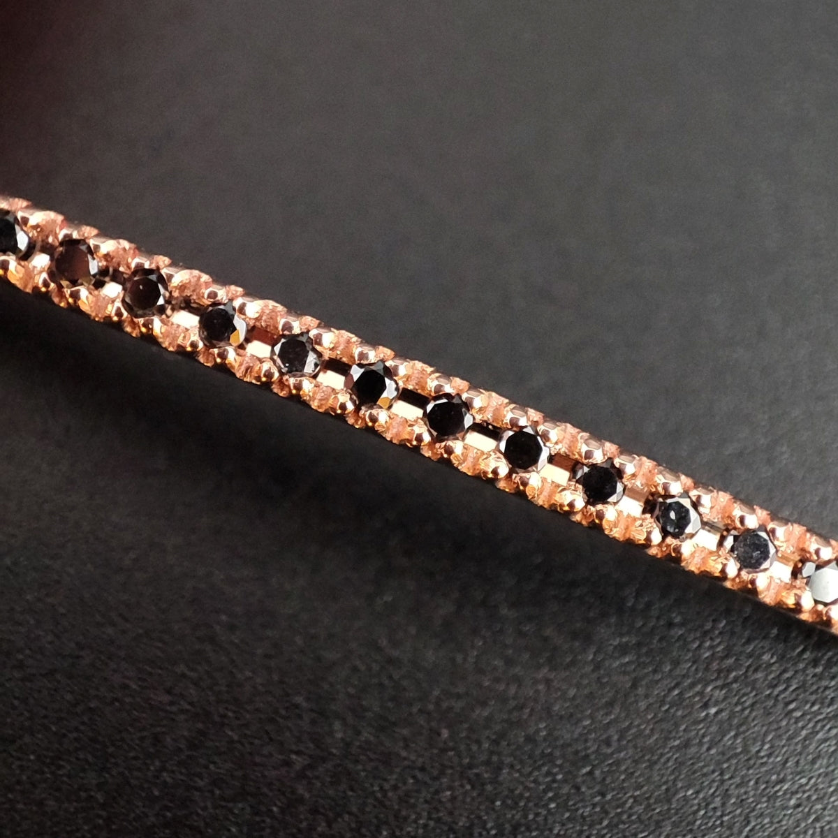 Bracciale PADDLE Backspin DonnaOro in Oro rosa 18kt con Diamanti Black