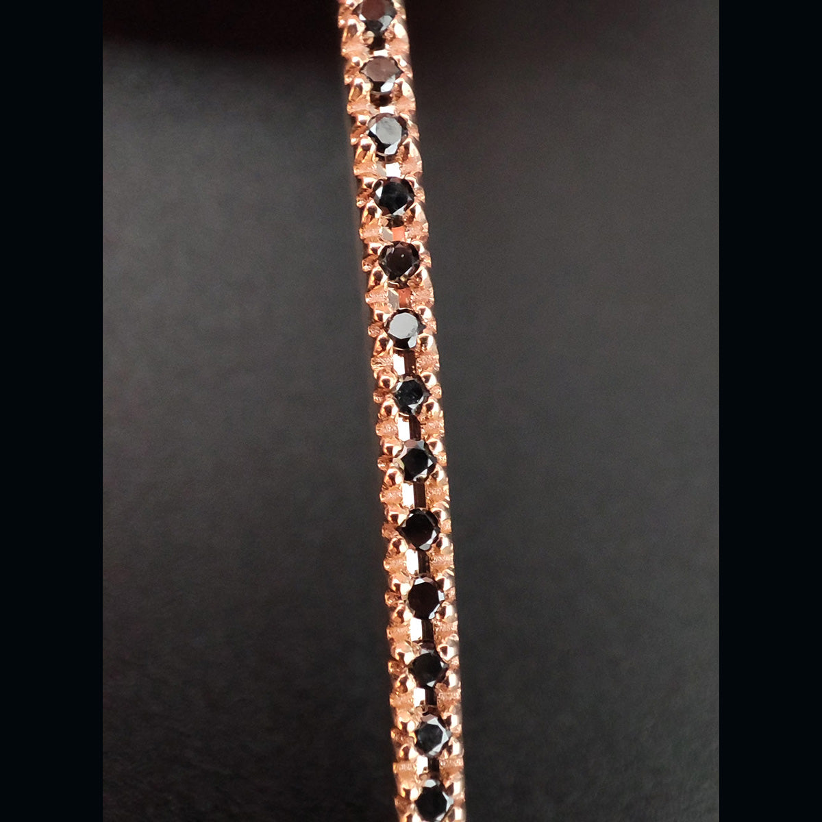 Bracciale PADDLE Backspin DonnaOro in Oro rosa 18kt con Diamanti Black