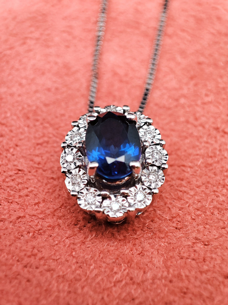 Collana Donnaoro En Or Blanc Et Diamants - Modèle DNO12 - Neuf Avec étiquettes - Pureté VS1