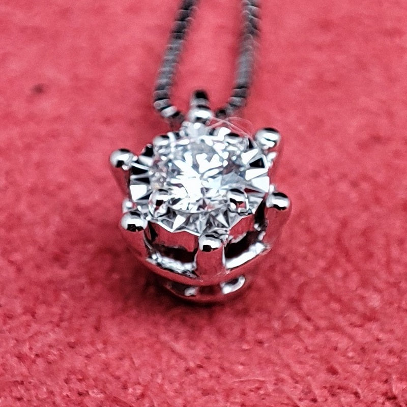 Collana DonnaOro ORIZZONTI Punto luce in Oro Bianco 18kt e Diamanti