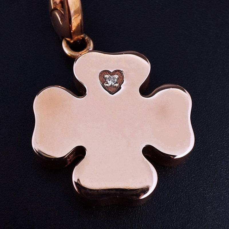 Ciondolo SALVINI Charm of Love Quadrifoglio in Argento rosé e Diamante