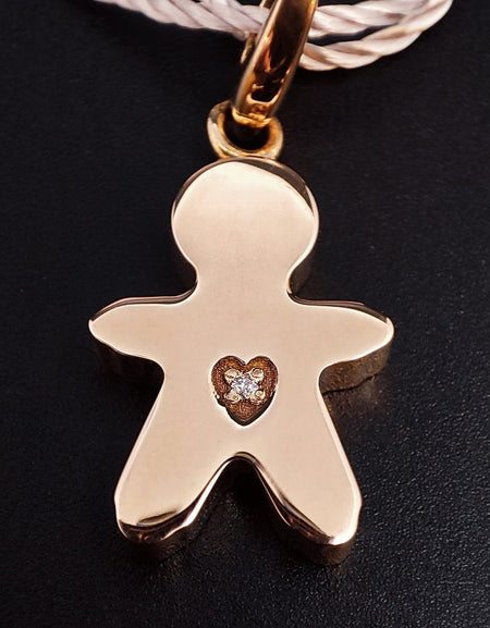 Ciondolo SALVINI Charm of Love Bimbo in Argento rosé e Diamante