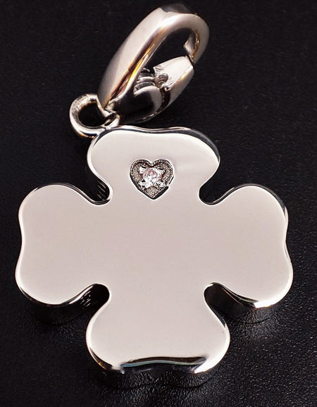 Ciondolo SALVINI Charm of Love Quadrifoglio in Argento 925 e Diamante