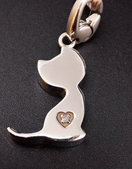 Ciondolo SALVINI Charm of Love Gatto in Argento 925 e Diamante