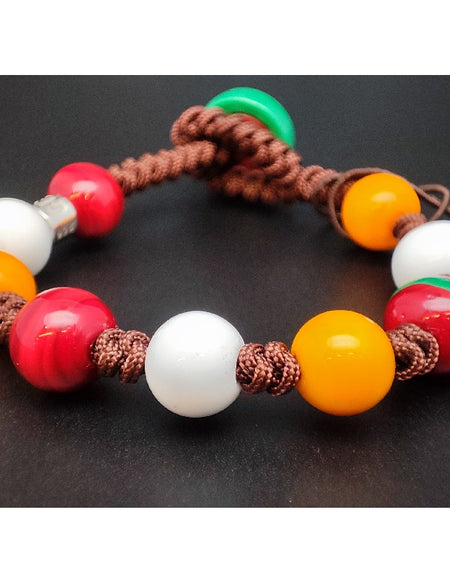 Bracciale Unisex ISLAND GERBA JEWELS 9 perle in vetro di murano e argento 925