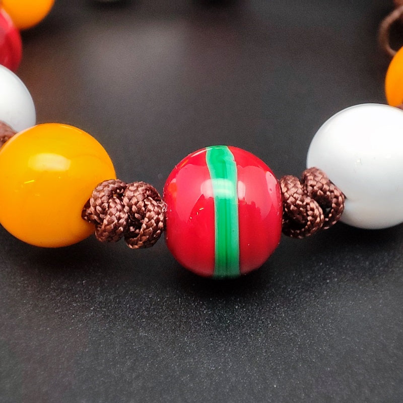 Bracciale Unisex ISLAND GERBA JEWELS 9 perle in vetro di murano e argento 925