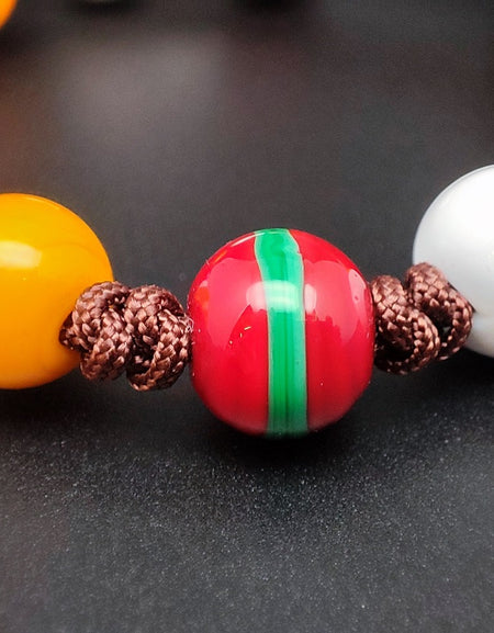 Bracciale Unisex ISLAND GERBA JEWELS 9 perle in vetro di murano e argento 925