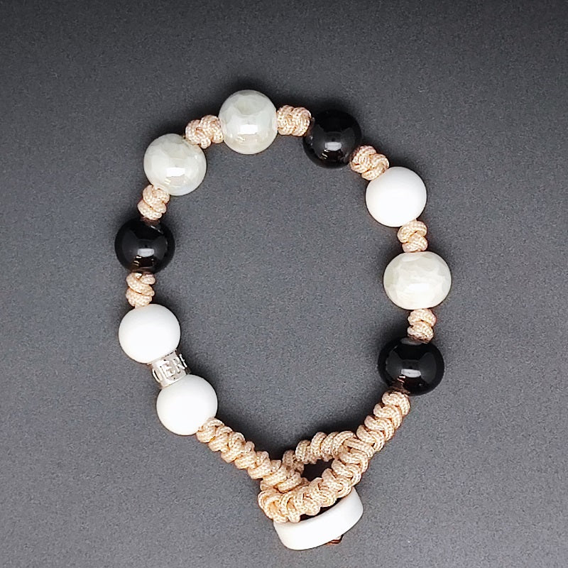 Bracciale Unisex ANTIBES GERBA JEWELS perle in vetro di murano e Argento 925
