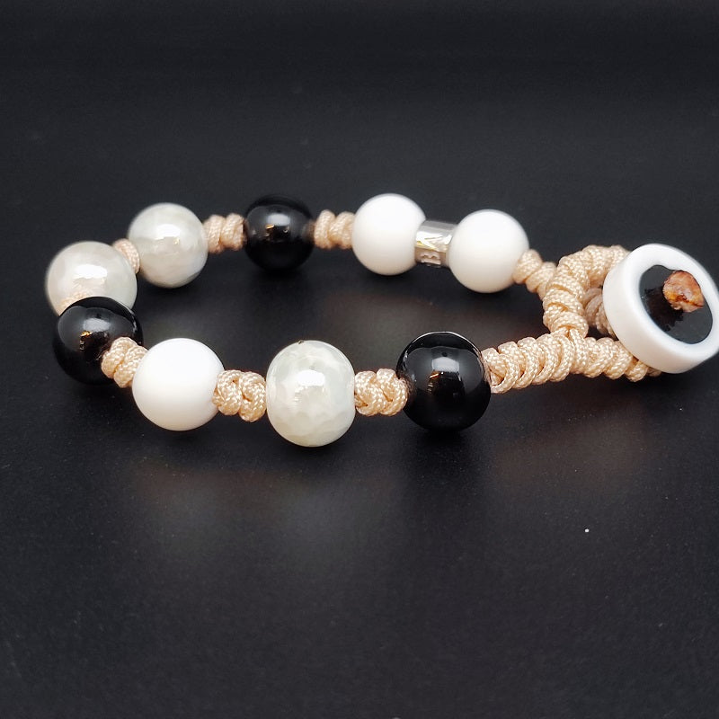 Bracciale Unisex ANTIBES GERBA JEWELS perle in vetro di murano e Argento 925