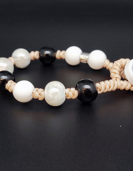 Bracciale Unisex ANTIBES GERBA JEWELS perle in vetro di murano e Argento 925