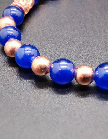 Bracciale Donna GERBA JEWELS ALEXANDRA Agata blu Argento 925 rosè