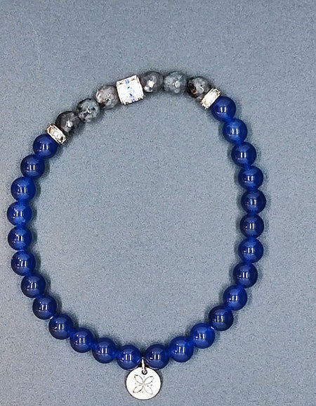 Bracciale Uomo GERBA JEWELS GORDON Argento 925 e Zirconi blu
