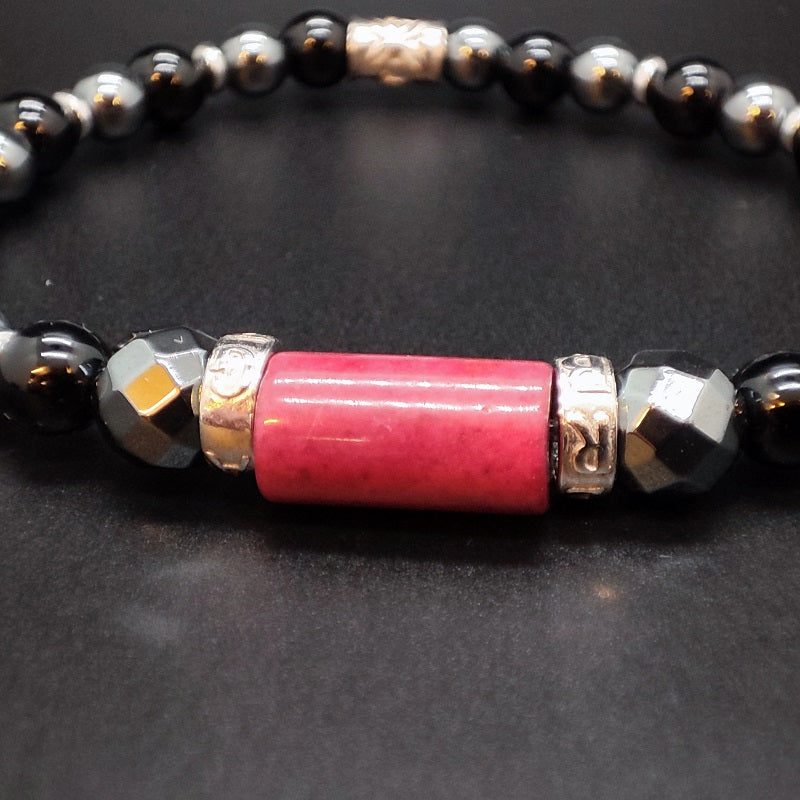 Bracciale Uomo GERBA JEWELS EDDY in argento 925 Onice ed Ematite