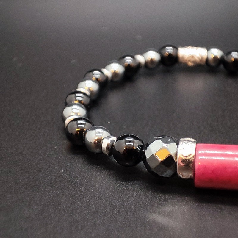 Bracciale Uomo GERBA JEWELS EDDY in argento 925 Onice ed Ematite