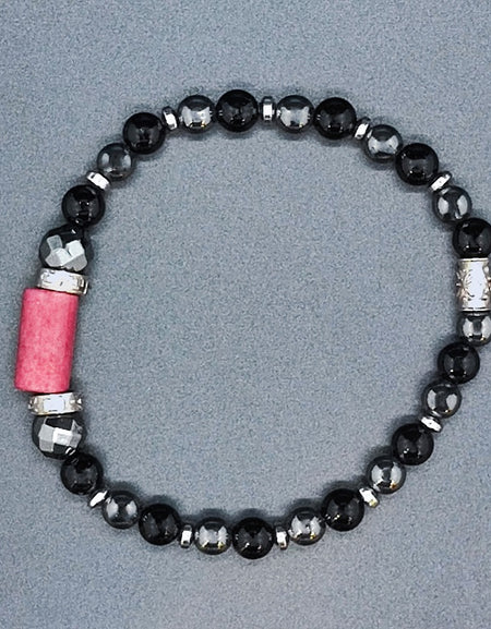 Bracciale Uomo GERBA JEWELS EDDY in argento 925 Onice ed Ematite