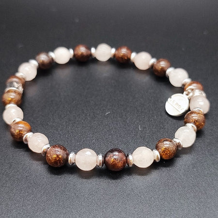 Bracciale Uomo GERBA JEWELS LUCAS Argento 925 Bronzite e Quarzo
