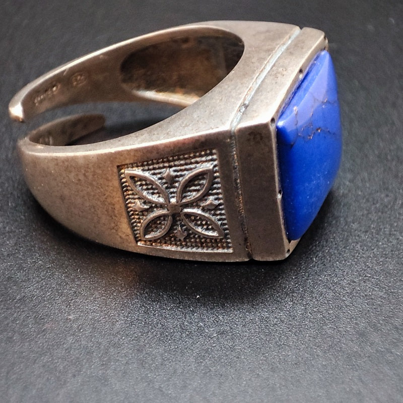 Anello Unisex GERBA JEWELS con pietra Lapis Blu Argento 925