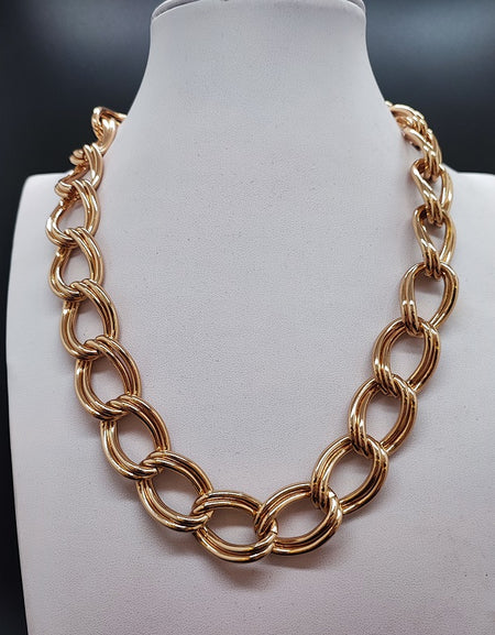 Collana donna BOCCADAMO My Chain color oro a maglia grumetta doppia maxi