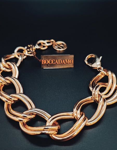 Bracciale donna BOCCADAMO My Chain maxi grumetta doppia color oro