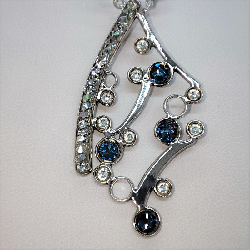 Collana donna BOCCADAMO HAREM con pendente a vela e cristalli blue denim
