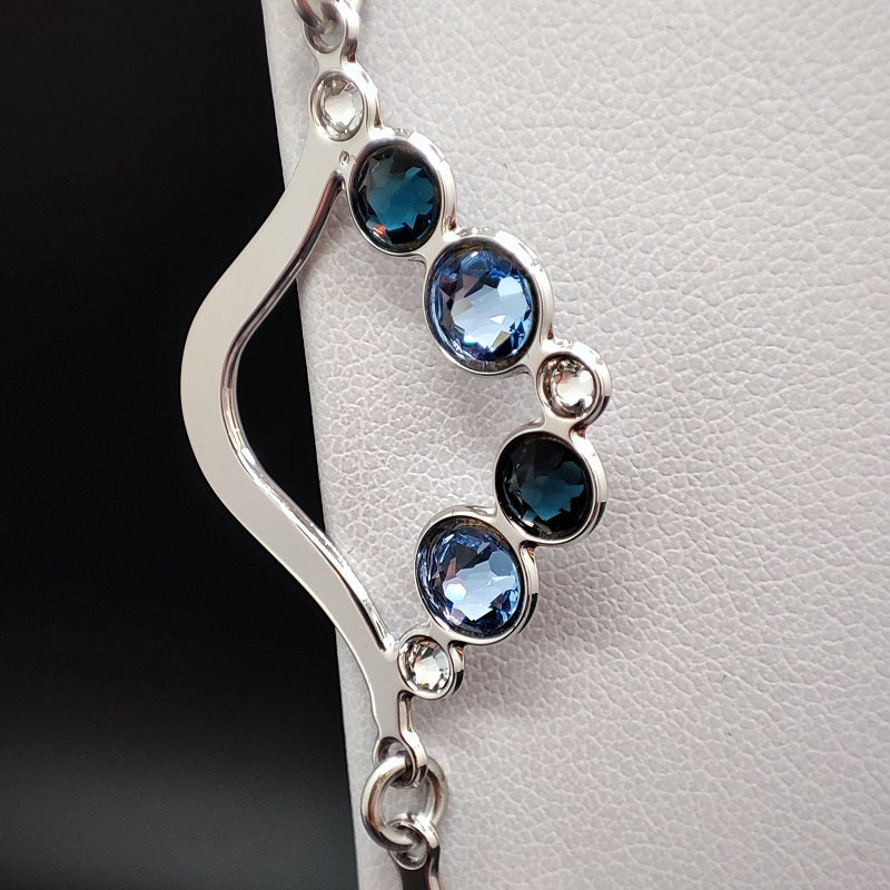 Collana lunga donna BOCCADAMO HAREM con crystal, montana e light sapphire