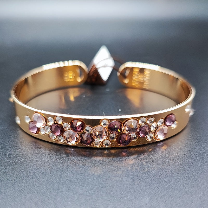 Bracciale donna BOCCADAMO HAREM color oro a fascia stretta con cristalli