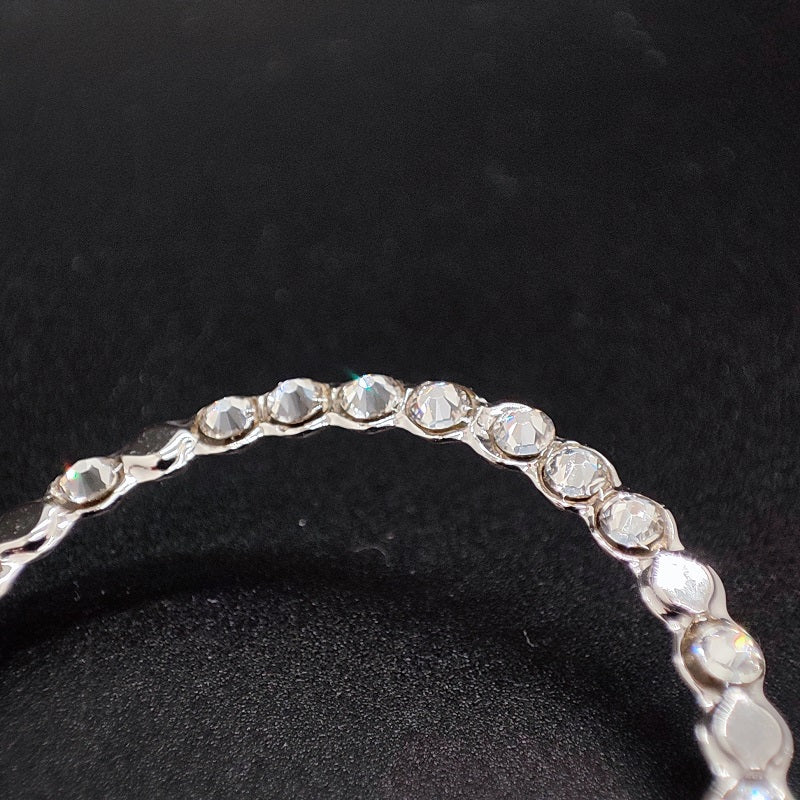 Bracciale donna BOCCADAMO Magic Circle con moduli circolari a lastra pallinata e cristalli