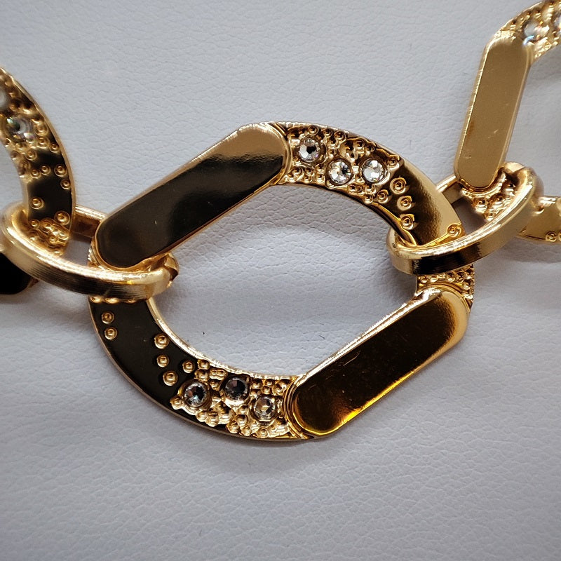 Collana donna BOCCADAMO Magic Chain placcato oro giallo a maglie romboidali degradè e cristalli