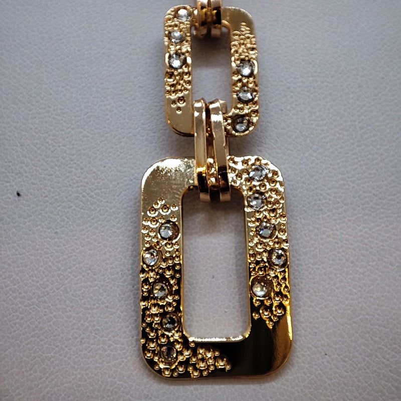 Collana donna BOCCADAMO Magic Chain placcato oro giallo con pendente rettangolare e cristalli