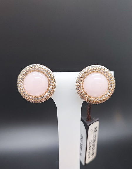 Orecchini donna BOCCADAMO SHARADA con cristallo cabochon rosa chiaro