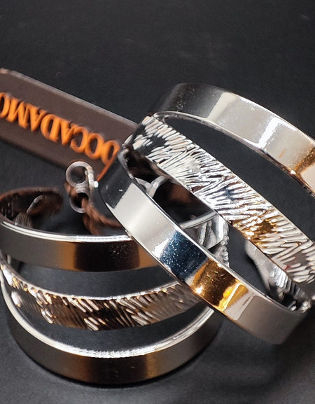 Orecchini donna BOCCADAMO Magic Circle mezzaluna rodiati