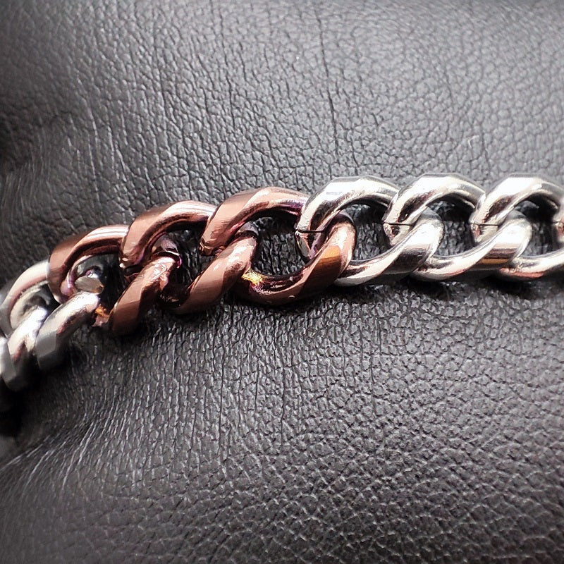 Bracciale uomo BOCCADAMO MAN maglia in pvd marrone