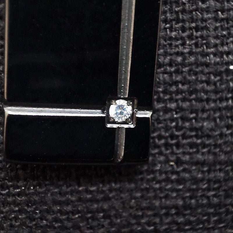 Collana Uomo BOCCADAMO MAN in Acciaio con piastrina in PVD nero e zircone