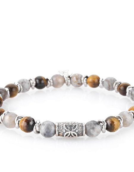 Bracciale Uomo GERBA JEWELS LIFE Stone Collection in Argento 925