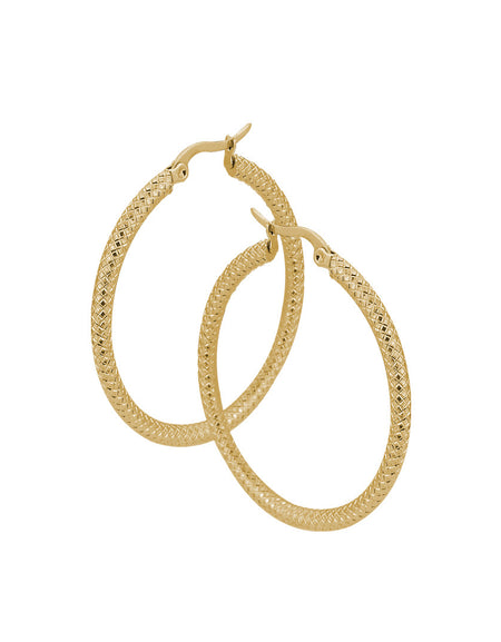 BOCCADAMO MYA Orecchini a Cerchio Dorati Diamantati Medium