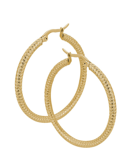 BOCCADAMO MYA Orecchini a Cerchio Dorati Diamantati Large