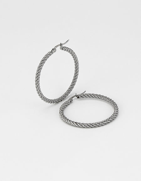 BOCCADAMO MYA Orecchini a Cerchio Torchon Medium