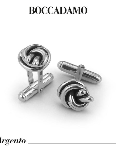 Gemelli Uomo BOCCADAMO in Argento 925 circolari con nodo