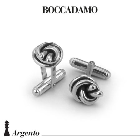 Gemelli Uomo BOCCADAMO in Argento 925 circolari con nodo